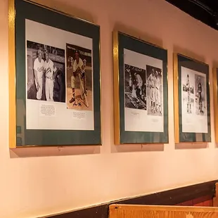 Some of the historically orientated baseball pictures on our wall.