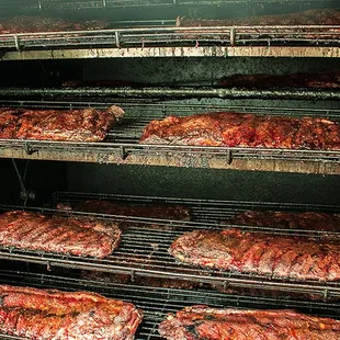 Ribs in our Smoker