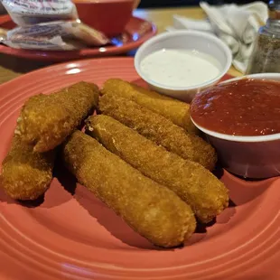 Cheese Sticks with ranch and marinara