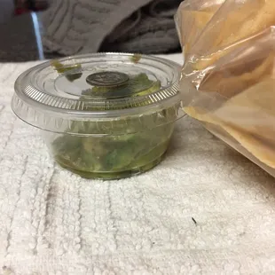 Tiny container of guacamole for $3.99!