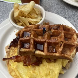 Chicken and Waffle Sandwich
