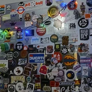 Inside their bathroom on the mirror