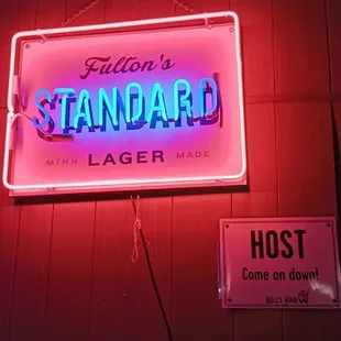 a neon sign