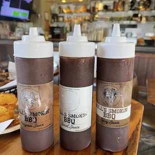 3 bbq sauce options