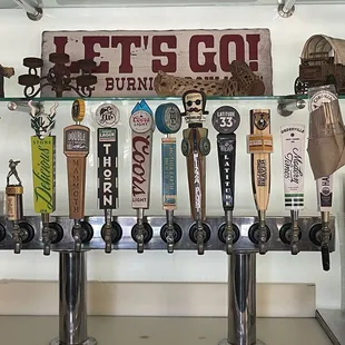Beer on draft selection.