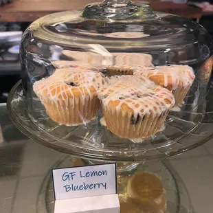 Gluten free lemon blueberry muffins