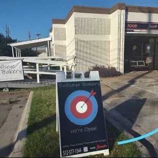 Outside the restaurant