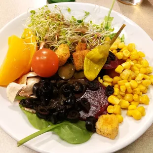 Salad from the fresh salad bar
