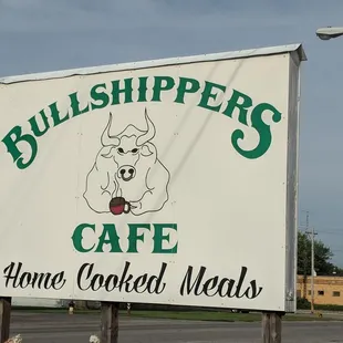 a sign for a restaurant