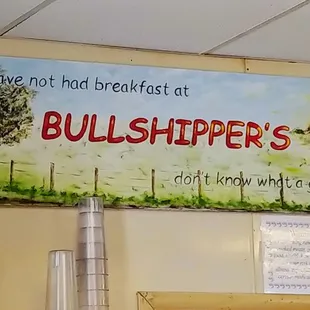 a sign for bullshippers