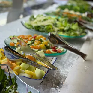 a variety of salads