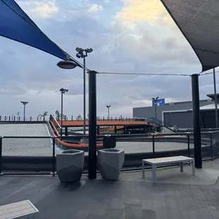 Go carts have a cool overpass