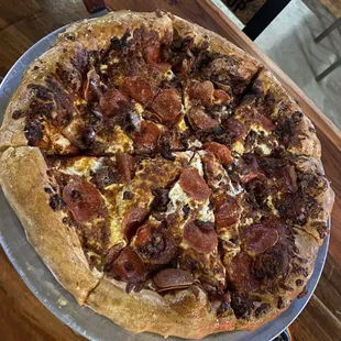 Pepperoni Pizza with bacon