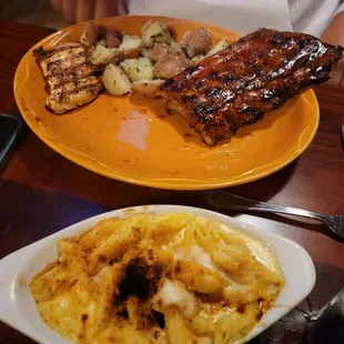 Ribs, chicken, redskin pots, downtown mac n cheese