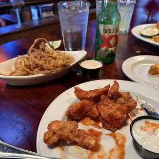 Moose hunks and onion straws