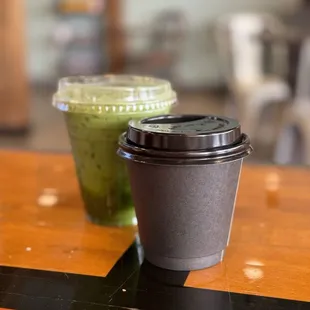 Iced Matcha &amp; 8oz Cappuccino