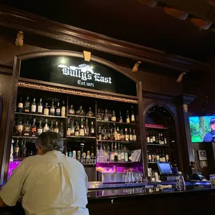 a man sitting at the bar