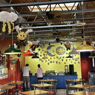 the interior of a restaurant