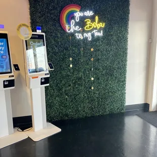 Photo area and contactless order booth