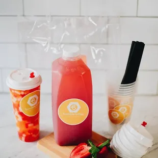 Our made-to-order 2L bubble tea party at home.