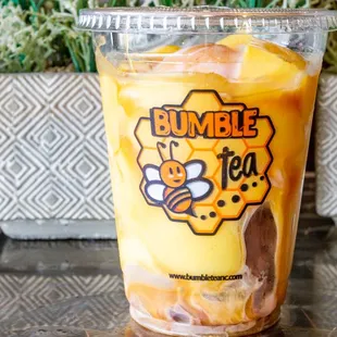 Bumble Sundae! Two scoops of ice-cream with three toppings!