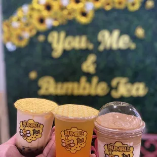 Dirty Milk Tea, Bumble Refresher, Dalgona Coffee