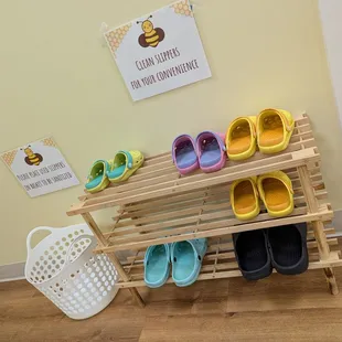 Very thoughtful to provide slippers for when you need to use the restroom. It&apos;s a socks only place once you arrive.