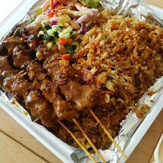 Chicken Satay with Fried Rice