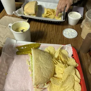 Bumdoodlers sandwich with cup of broccoli cheese soup with ranch dressing