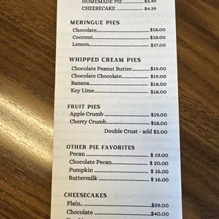 Pies and stuff