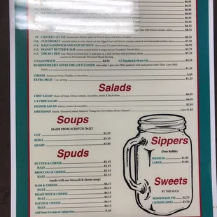 Quick shot of the menu