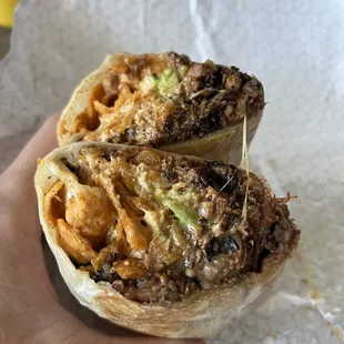 Frito Rito Burrito with carnitas -added sour cream and avocado