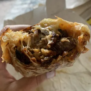 Breakfast burrito with asada