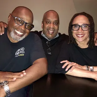 Hanging out with friends at Jazz Alley, Seattle, WA