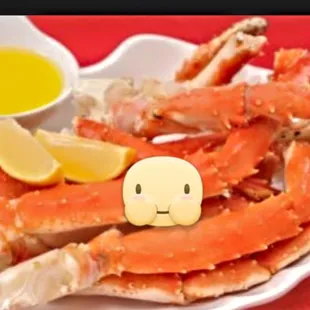 a plate of crab legs