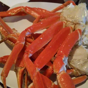 a plate of crab legs
