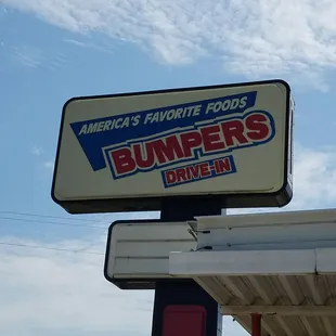 a sign for bumpers drive - in