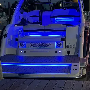 the interior of a boat