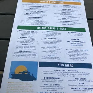 Menu @ Bumpers Landing