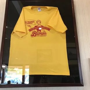 a t - shirt on display