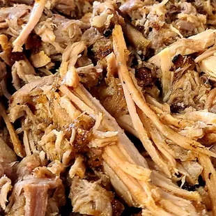 a plate of pulled pork