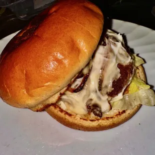 Swiss Shroom burger