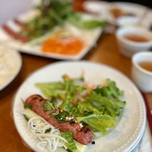 a plate of food on a table