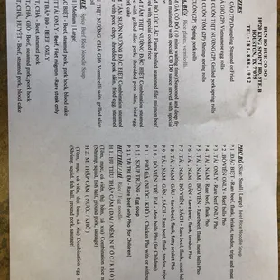 Covid19 menu