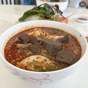 Bun bo hue without veggies