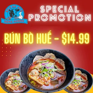 Delicious moments are on the menu at Bun Bo Hue Song Huong. 

Join us for $14.99 that will leave you craving for more! 

: Visit us now!