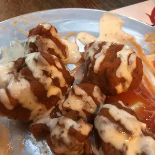 Buffalo Cauliflower with Feta Cheese
