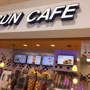 the interior of a bun cafe