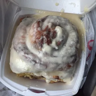 The Cinnabon. Sloppy goodness on the go!