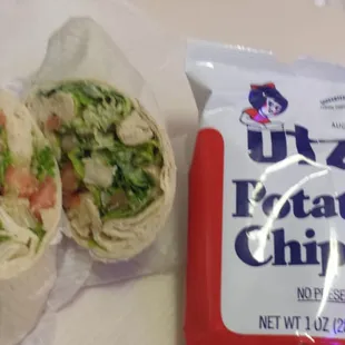 The best caesar chicken salad wrap in the area